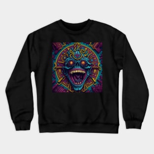 Unleashed Disorder: Psychedelic Array of Monstrous Zombie Crewneck Sweatshirt